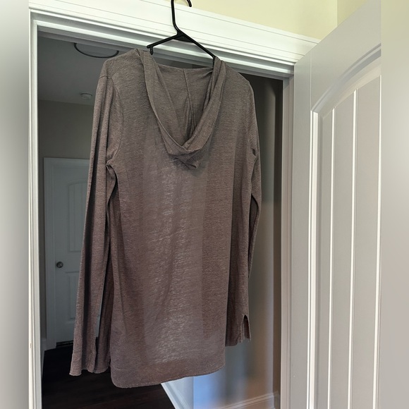 Tahari Linen Hooded Cardigan - Picture 3 of 5